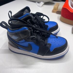 Nike Air Jordan 1 Mid Royal Blue 640735-077 Toddler Shoes Sneaker 9c